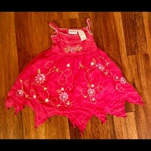 Handkerchief style embroidered dress